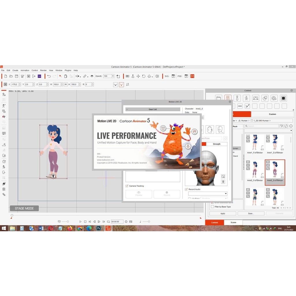 Jual Reallusion Cartoon Animator 5 Pipeline Motion Live 2D BONUS ...