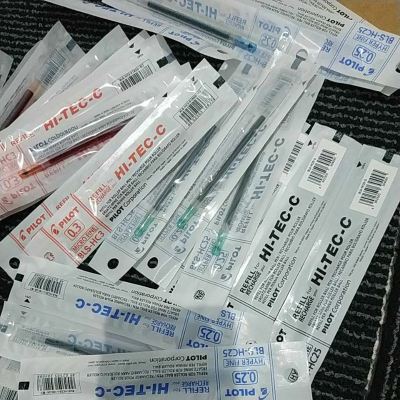 Jual refill isi ulang hi tec pilot 0.3. 0.4 dan 0.25mm satuan hitec ...