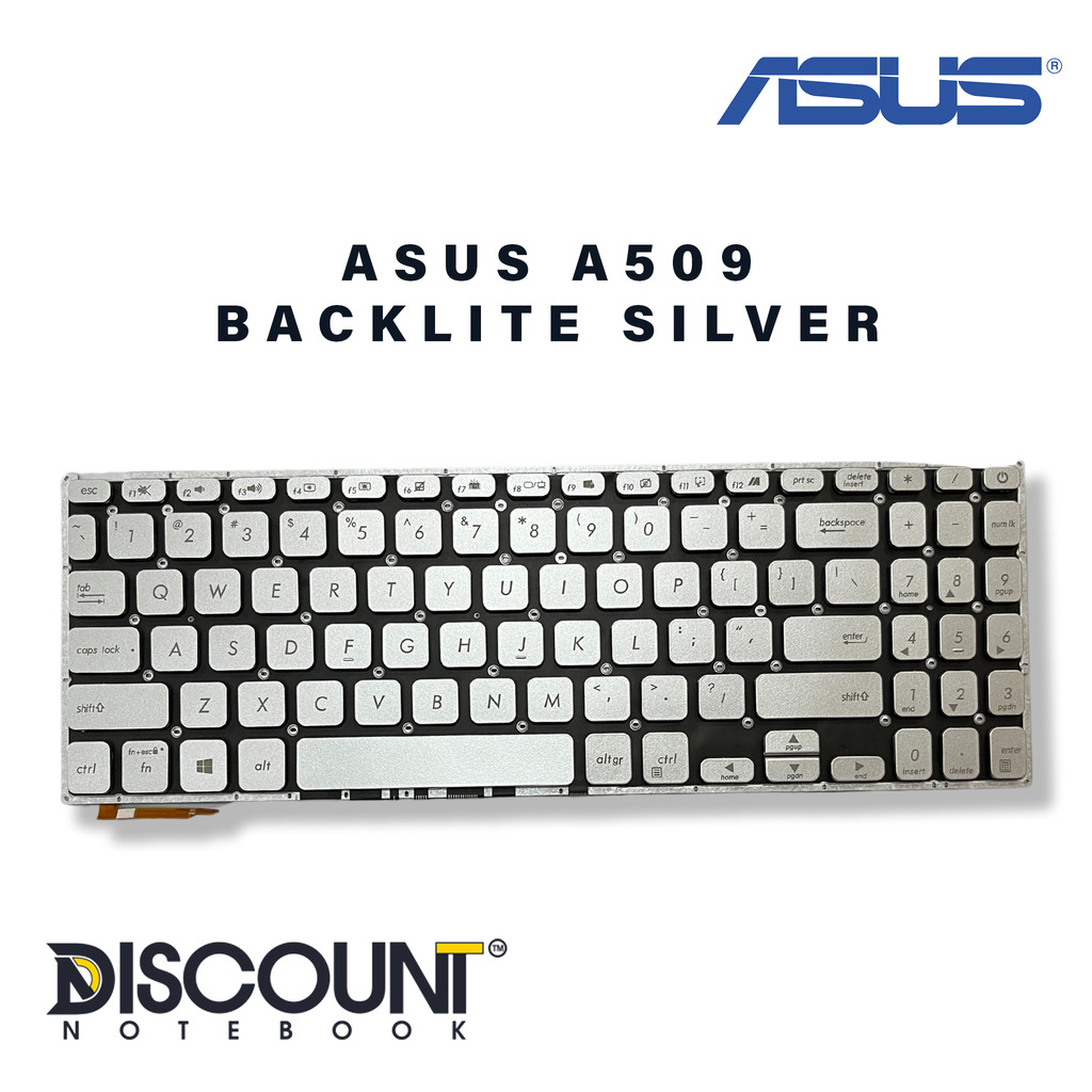 Jual KEYBOARD ASUS A509 BACKLITE SILVER | Shopee Indonesia