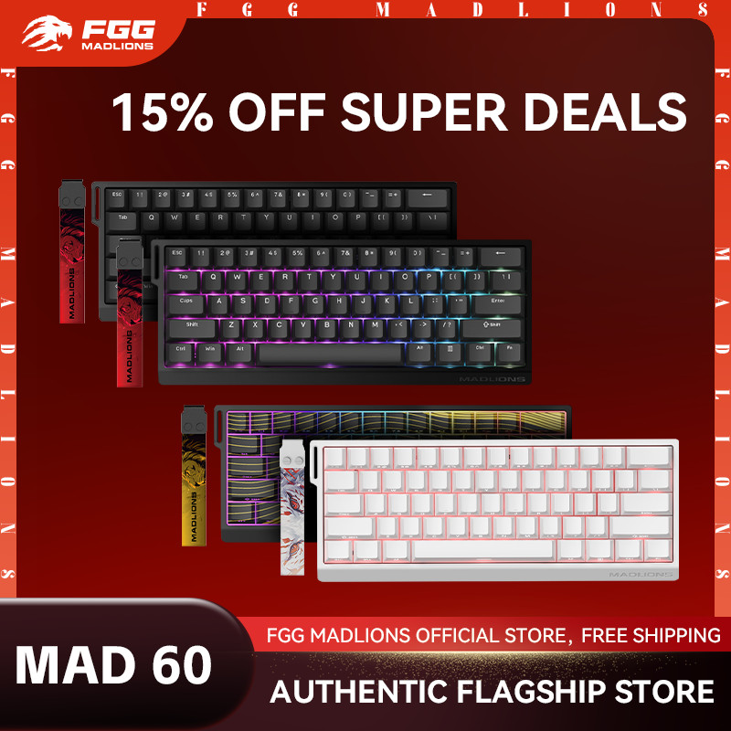 Jual FGG MADLIONS MAD60 HE Wired Gaming Keyboard Magnetic Switch 8K 60% ...