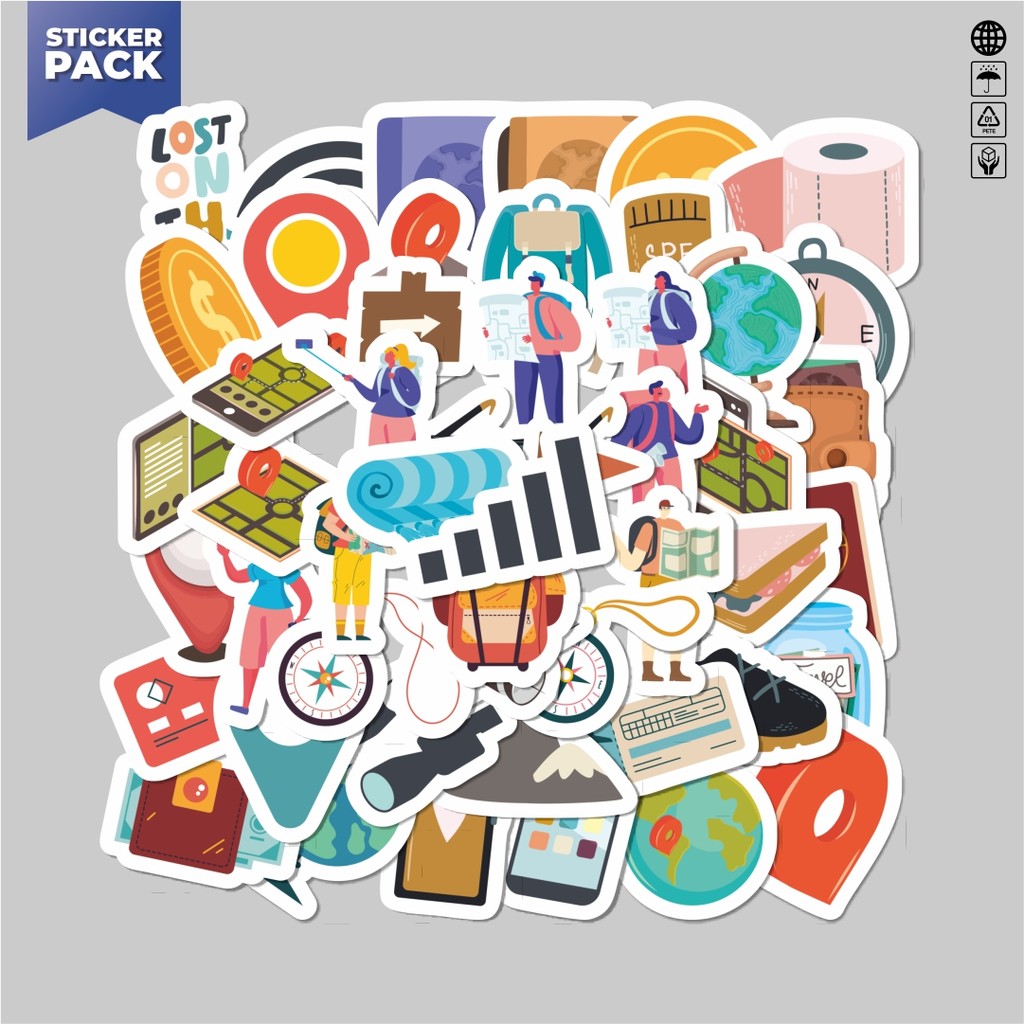 Jual [100PCS]Stiker Pack Stiker Geocaching GPS Aesthetic Vinyl Anti Air ...