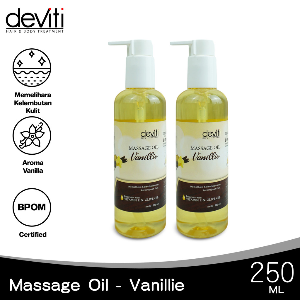 Jual deviti Combo 2 Body Oil 250 ML Vanillie Massage Oil Minyak Pijat ...