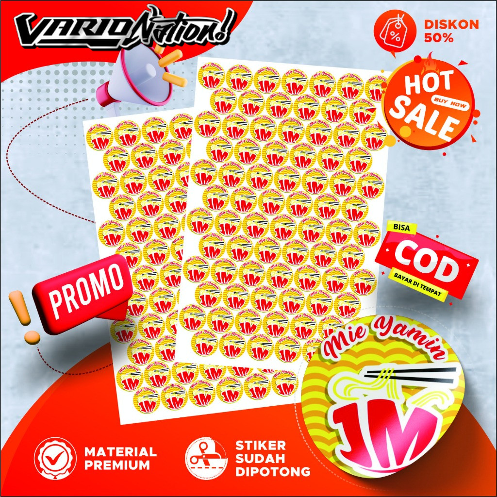 Jual Custom Stiker Label Makanan Minuman Olshop Logo + Potong | Print ...