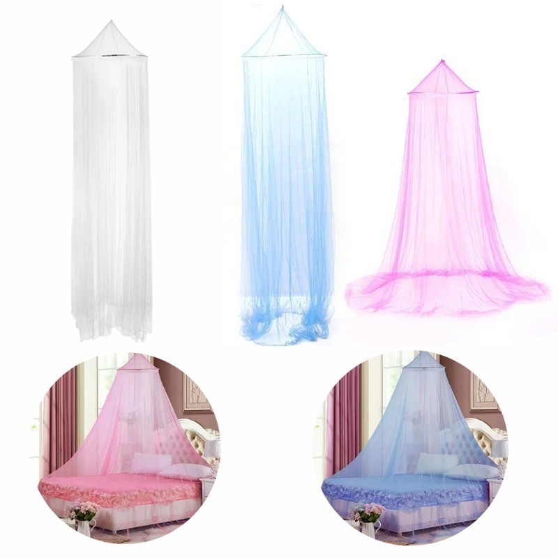 Jual Hanging Mosquito Net Princess Dome Foldable Bed Cover Hanging Fly ...