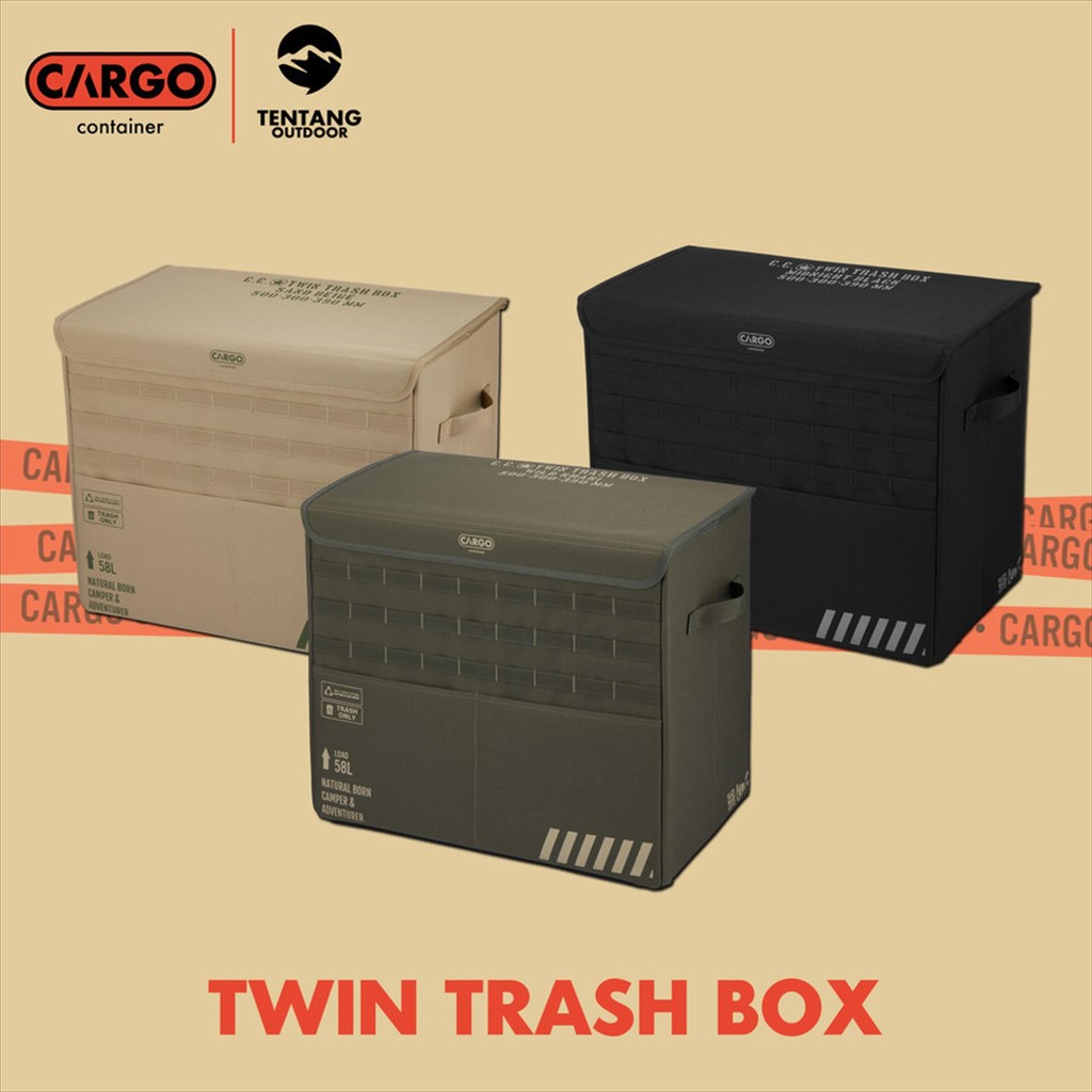 Jual CARGO CONTAINER Twin Trash Box Tactical Tempat Sampah Camping ...