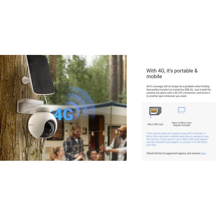 Jual Ezviz EB8 3MP 2K 4G Smart WiFi Wireless IP Camera Outdoor + Solar ...
