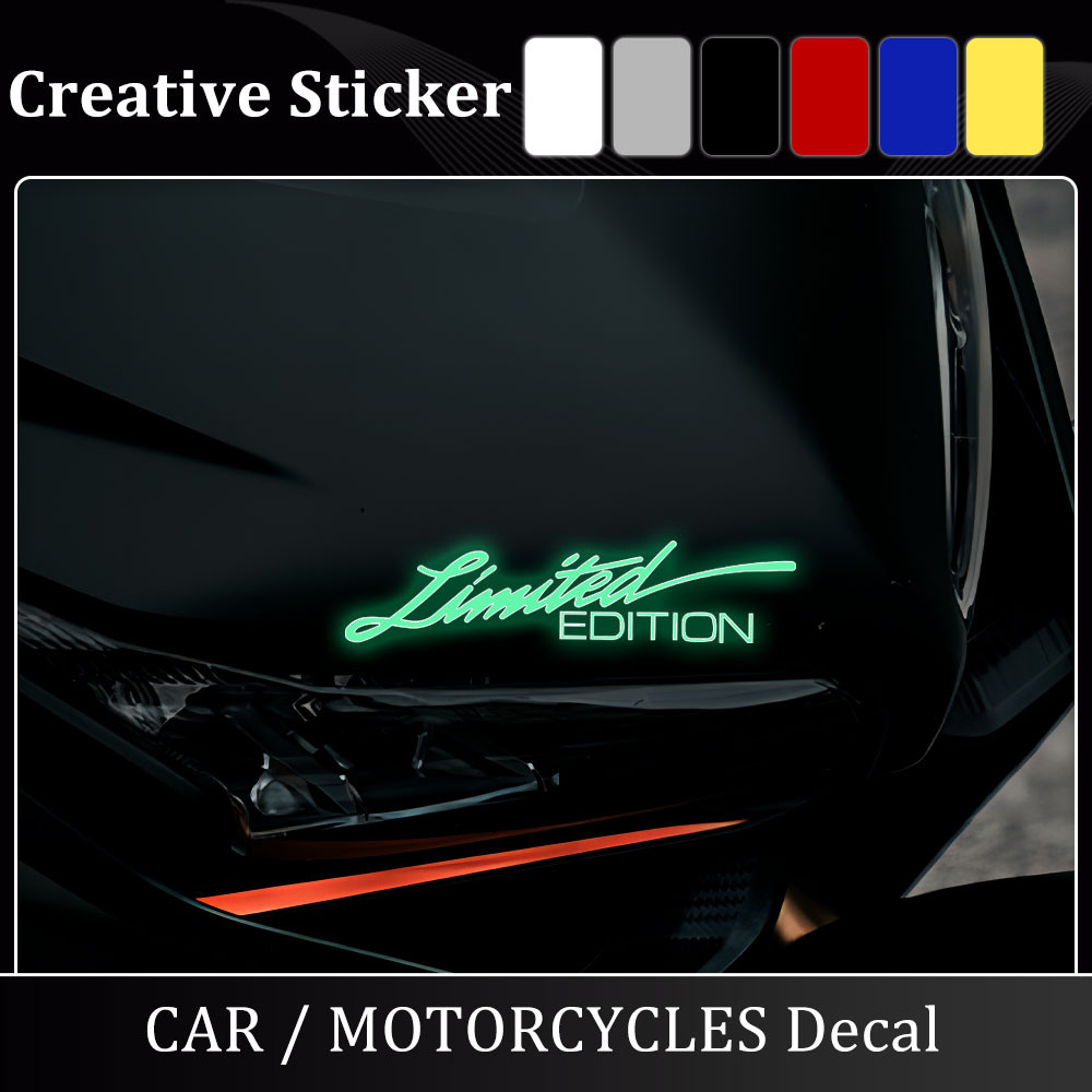 Jual Stiker Motor Custom 2PCS LIMITED EDITION Glow Stickers Reflective ...
