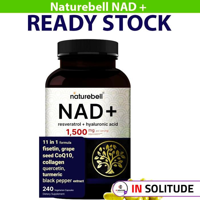 Jual Naturebell NAD+ Resveratrol + Hyaluronic Acid 1500mg 240 Capsules ...