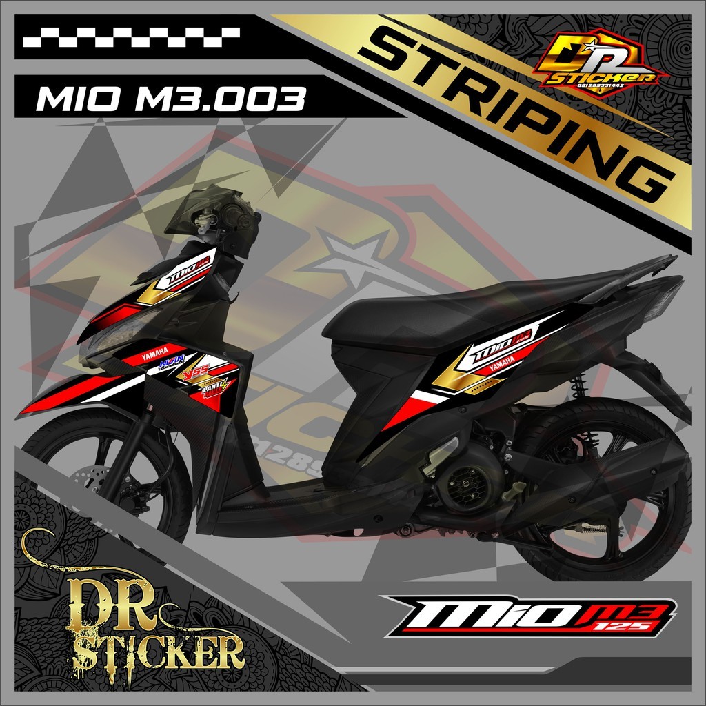 Jual 03Striping Mio M3 Semi Full - Striping Sticker Mio M3 - Sticker ...