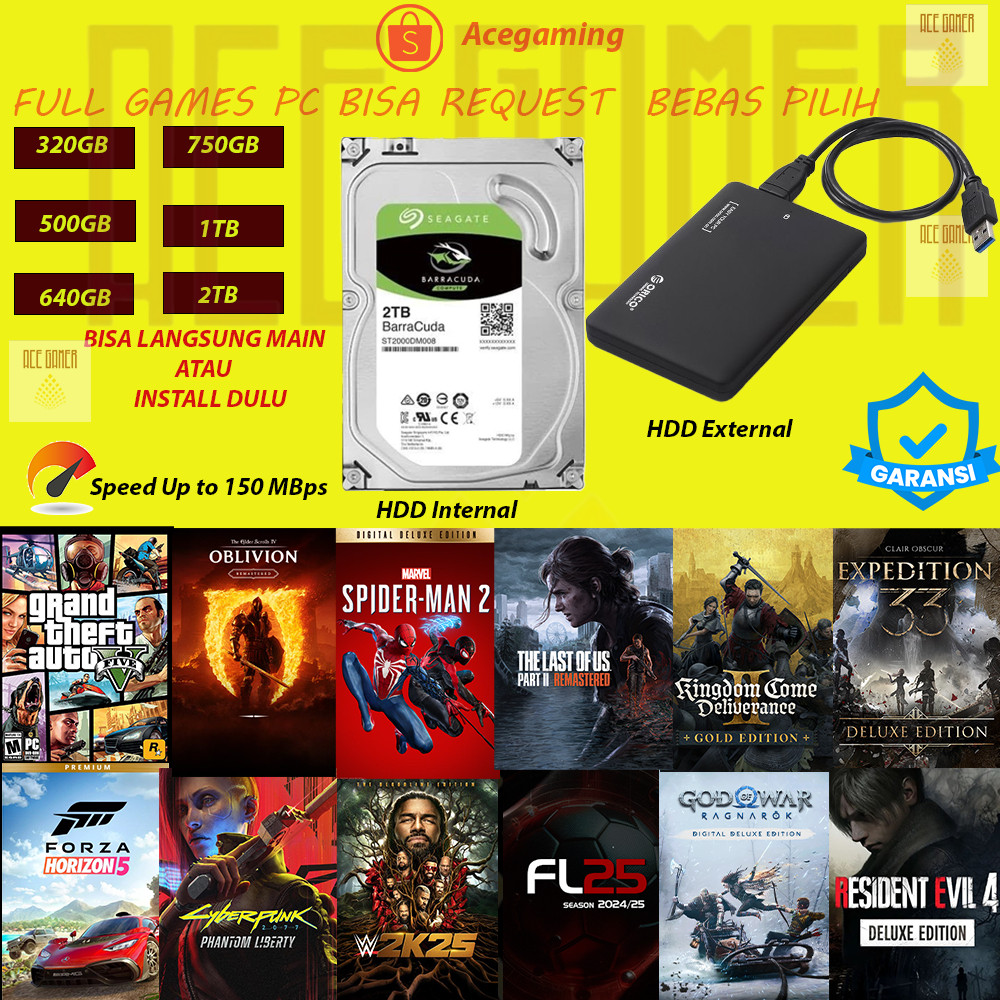 Jual Hardisk HDD Game PC 2.5