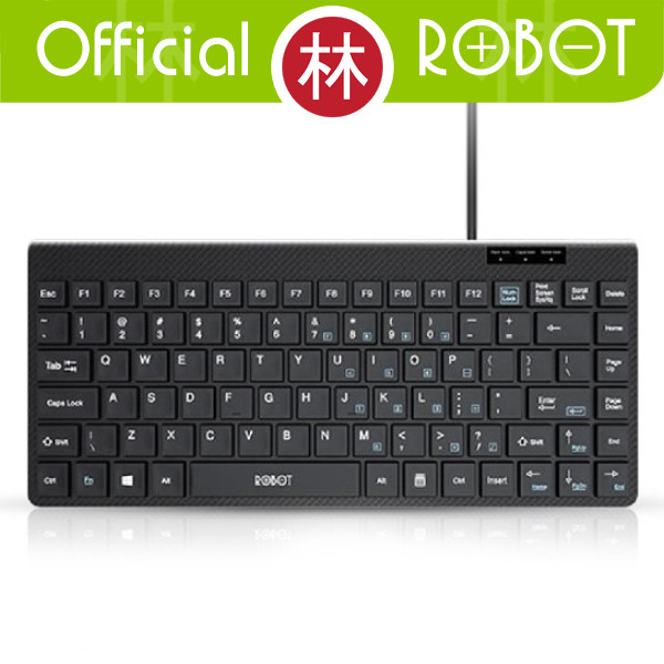 Jual Robot RK10 Mini USB Wired Keyboard Ultra Thin Silent Button Anti ...