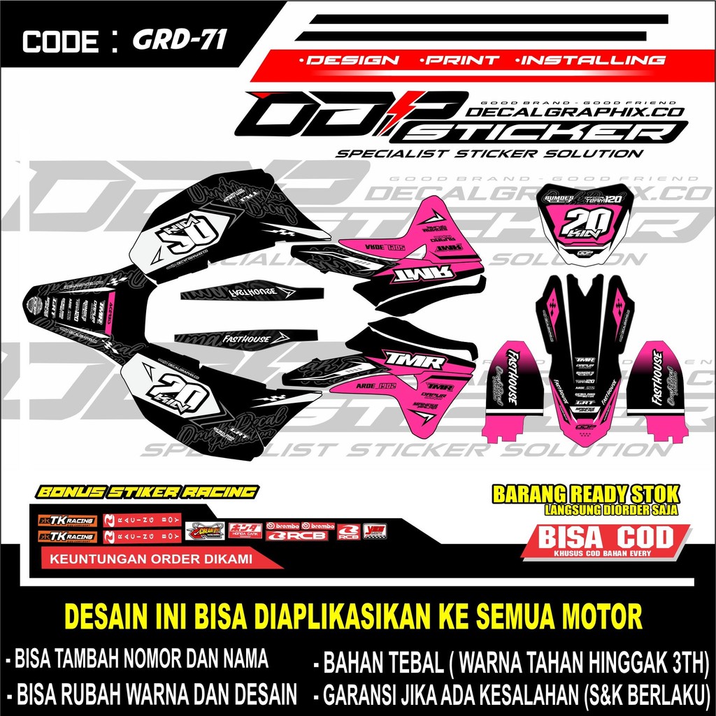 Jual DECAL STICKER KLX GORDON FULL BODY DECAL GORDON DECAL STIKER ...