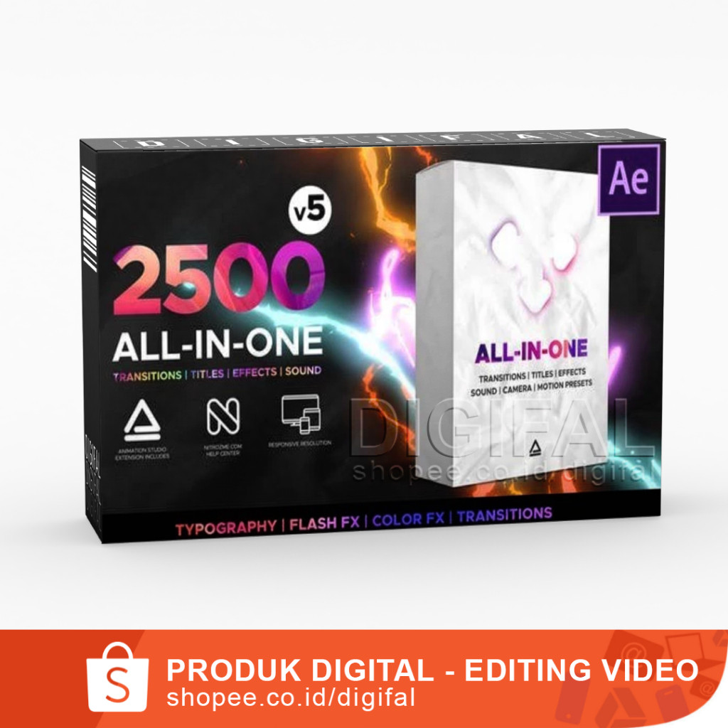 Jual Animation Studio - 2500 Graphic Transitions V5 - After Effect ...