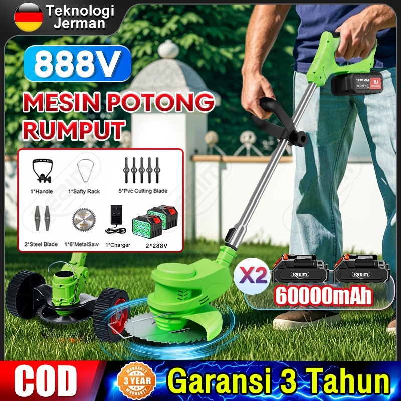 Jual 588V Mesin Potong Rumput Baterai Dg Roda Mesin Potong Rumput ...