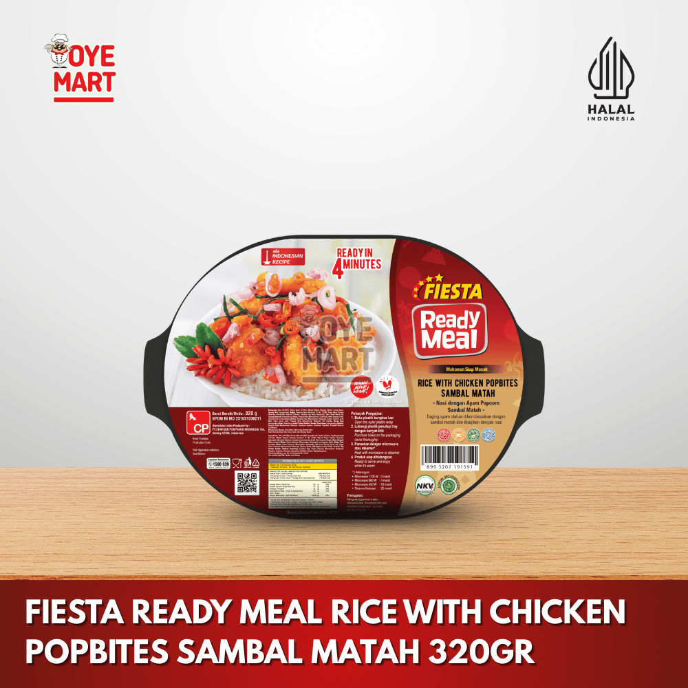 Jual FIESTA READY MEAL RICE WITH CHICKEN POPBITES SAMBAL MATAH 320GR ...