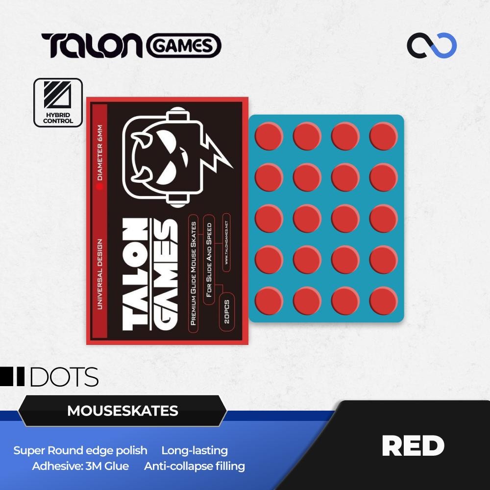 Jual TALONGAMES Red Dots Universal Mouse Feet / Mouse Skate PTFE ...