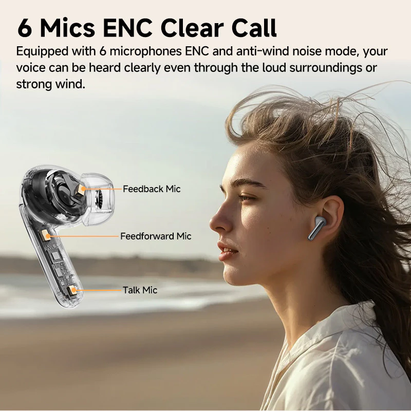 QCY MeloBuds Pro HT08 TWS | Adaptive ANC 46dB | Bluetooth 5.2 | LDAC Hi-Res | ENC 6 Mic | Multi-Point | 34 Jam