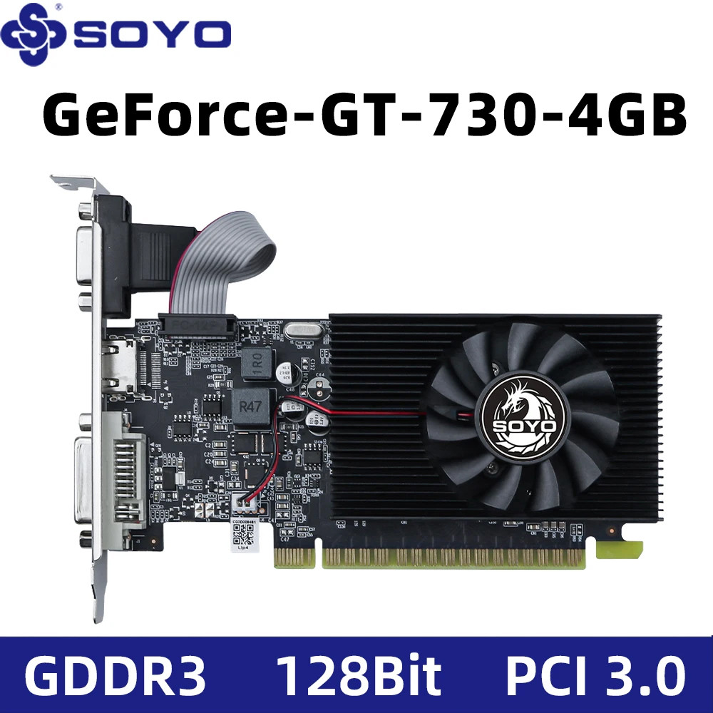 Jual SOYO GT730 4GB Graphics Card GDDR5 128Bit HDMI DVI VGA PCI-E 3.0 ...