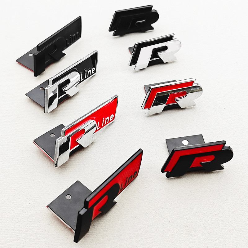 Jual 3D Metal Car Logo R RLine Front Grille Emblem Badge Sticker For ...