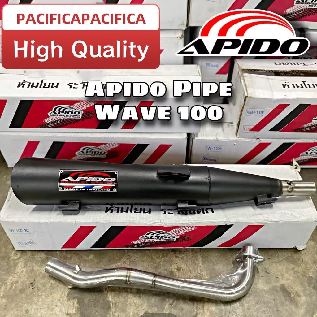 Jual Apido Pipe Wave 100 V4 1Set For Honda Wave 125 /110 / 100 Muffler ...