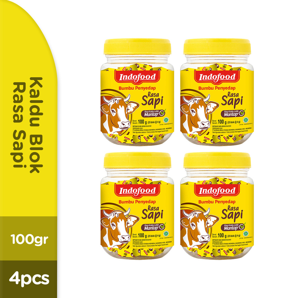 Jual 4 PCS - Kaldu Blok Indofood Rasa Sapi 100 Gr | Shopee Indonesia