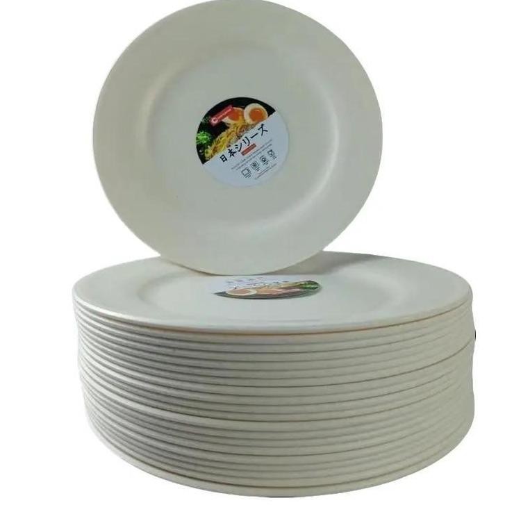 Jual Isi 12 Pcs Piring Plastik Ceper Putih 25cm Piring Makan Piring ...