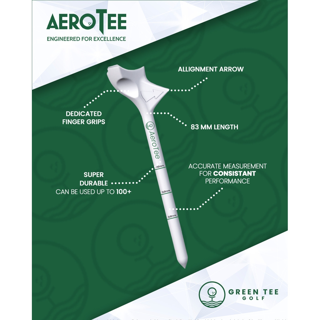 Jual AeroTee Ultimate Ultra-Distance Golf Tee untuk Driver/Wood/Iron ...