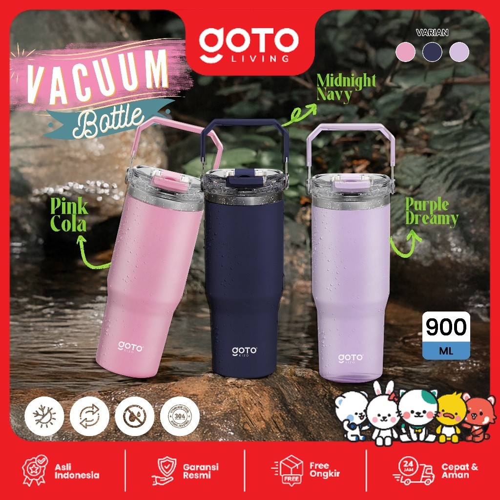Jual [TEBAL, ANTI TUMPAH & TAHAN 24 JAM] Goto Kizo Vacuum Bottle ...