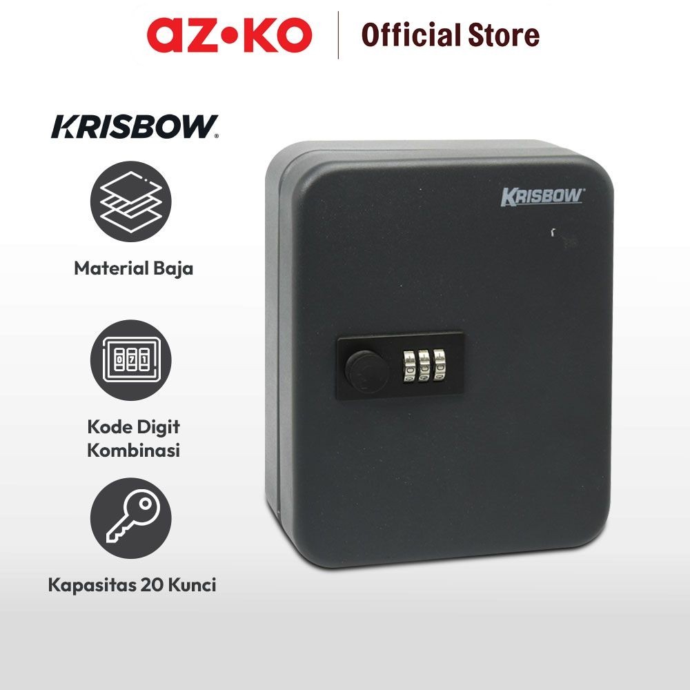 Jual AZKO Krisbow Kotak Kunci Berdaya Tampung 20 Kunci - Hitam Tempat ...