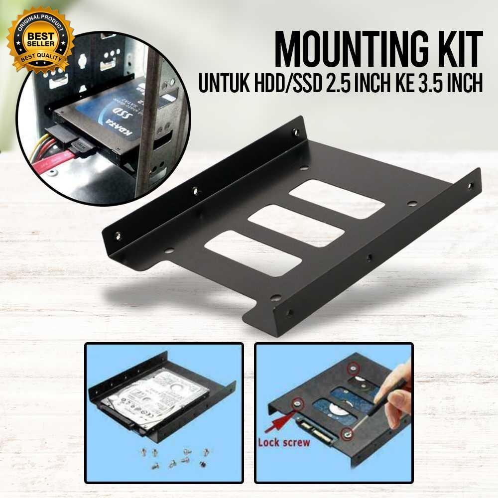 Jual Casing Mounting Kit Untuk hdd / ssd 2.5 Inch ke 3.5 Inch | Shopee ...