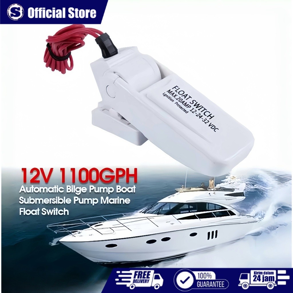 Jual Automatic Bilge Pump Boat 12V-32V 1100GPH Float Switch Untuk ...