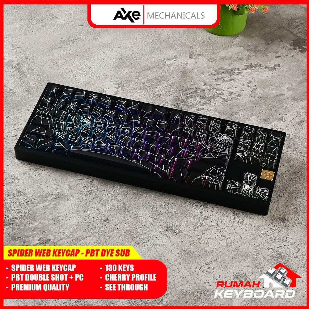 Jual AXE MECHANICALS - Spiderweb Keycap - Side Print - See Through ...