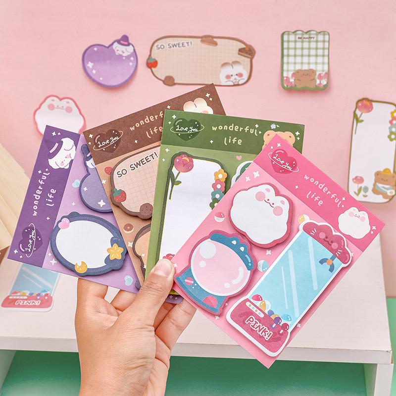 Jual STICKY NOTES 3 IN 1 / STIKCY NOTE 1SET 3PCS / STICKY NOTES MOTIF ...