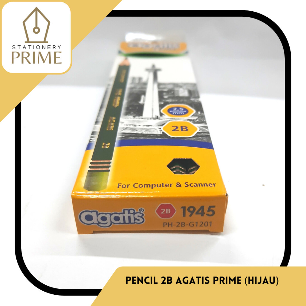 Jual Pensil Agatis Prime Green Edition 2B (Isi 12 Pcs) | Shopee Indonesia