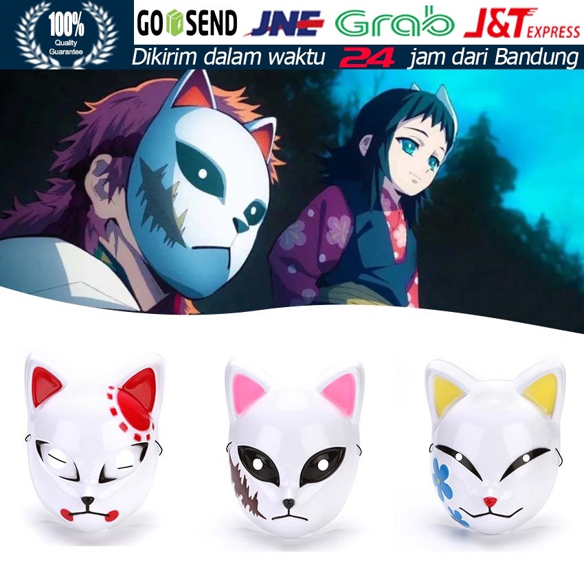 Jual saleDemon Slayer Topeng Anime Japanese Rubah Kimetsu No Yaiba ...