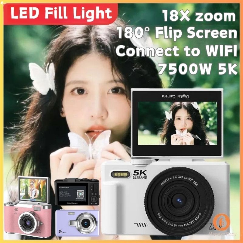 Jual [Penjual Lokal] 75MP Digital Camera Wifi Video 5K 18X Digital Zoom ...
