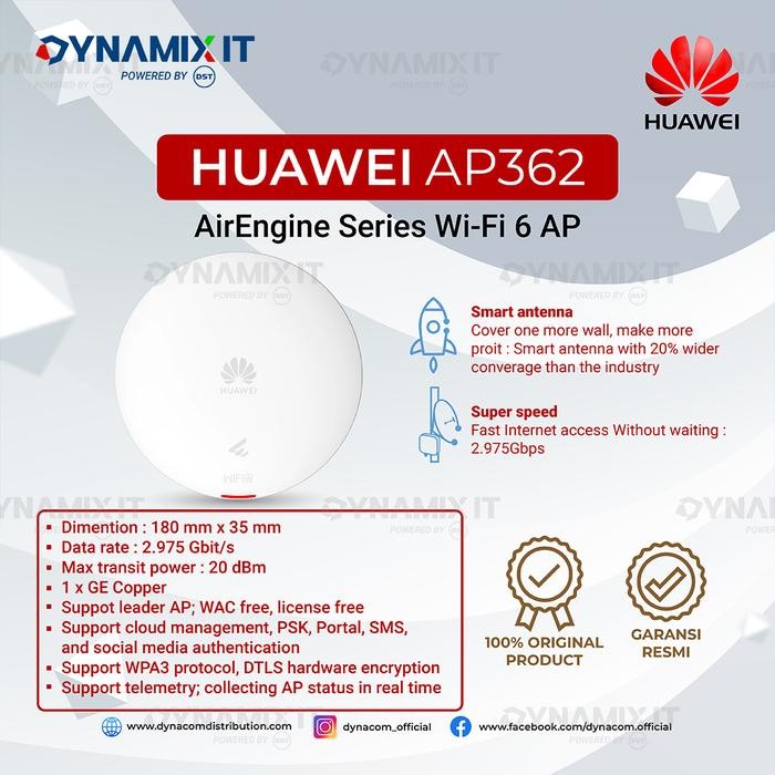 Jual Huawei AP362 Dual Band Wi-Fi 6 Access Point Indoor | Shopee Indonesia
