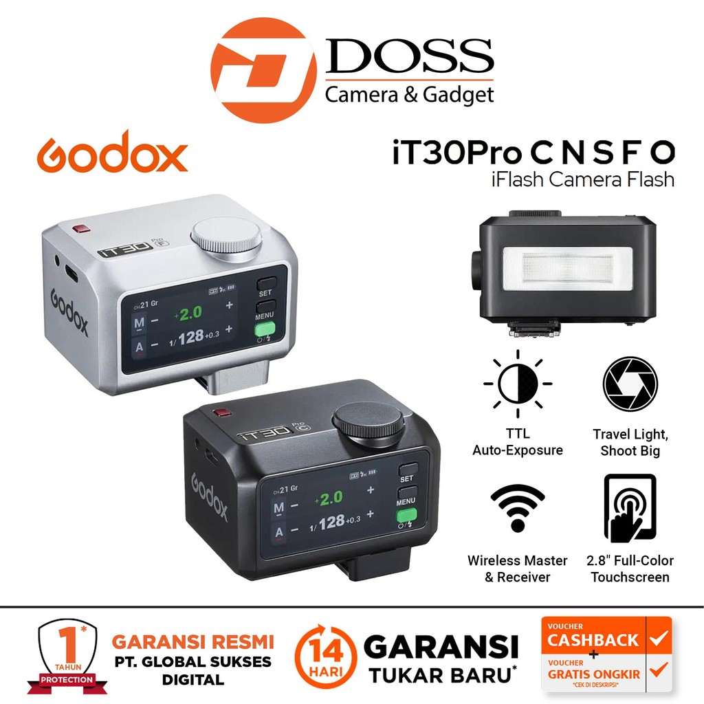 Godox IT30Pro-S Blitz Für Sony - TTL Systemblitz Mit 900mAh Akku & HSS
