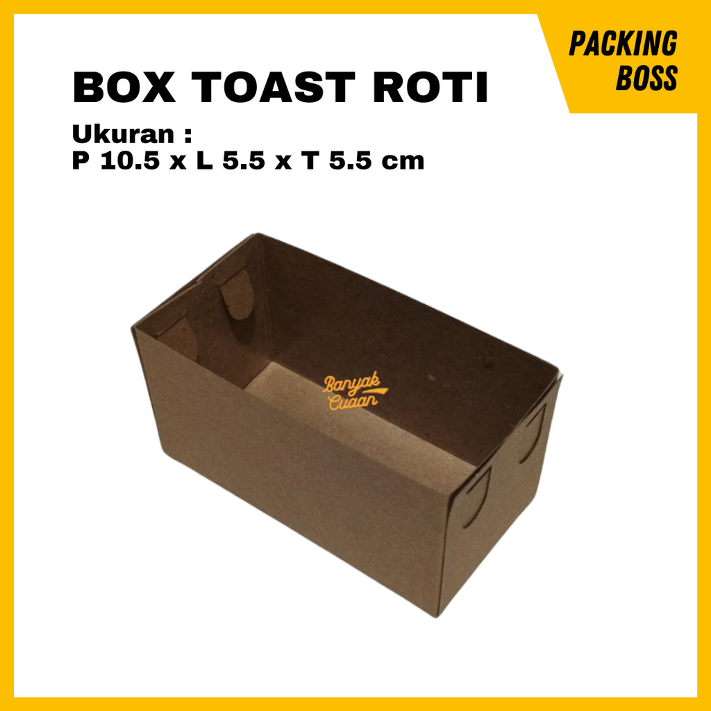 Jual Box Toast Roti / Kotak Roti / Kardus Roti P 10.5 x L 5.5 x T 5.5 ...