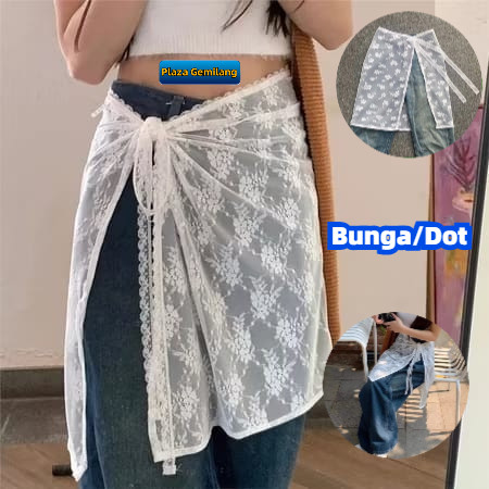 Jual Lace Wrap Skirt Slim Fit - Rok Renda Korea dengan Tali Pinggang ...