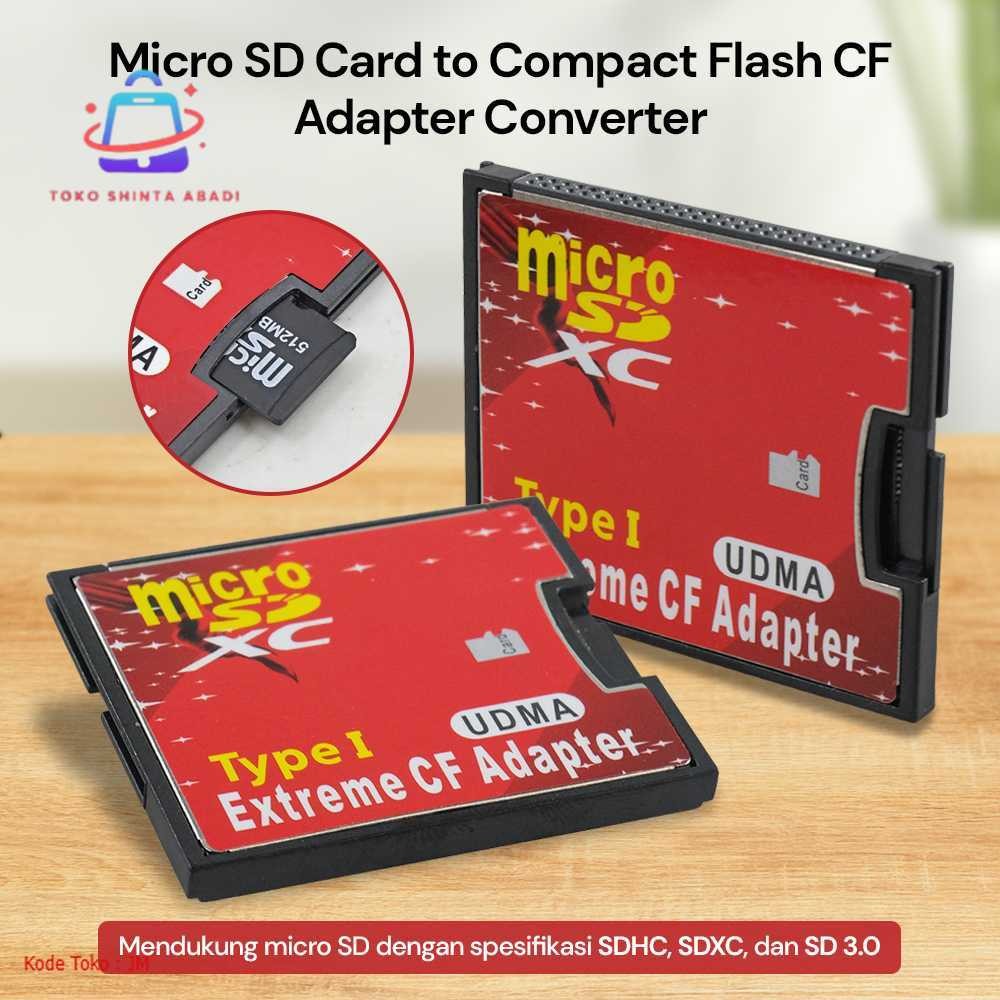 Jual Micro SD Card to Compact Flash CF Adapter Converter - TSR58 ...