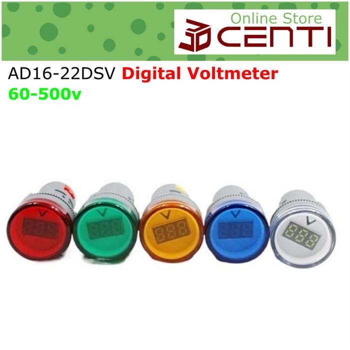 HALJIA 3 Pcs AC 60~500 V Mini Digital Voltmètre Ad16–22dsv