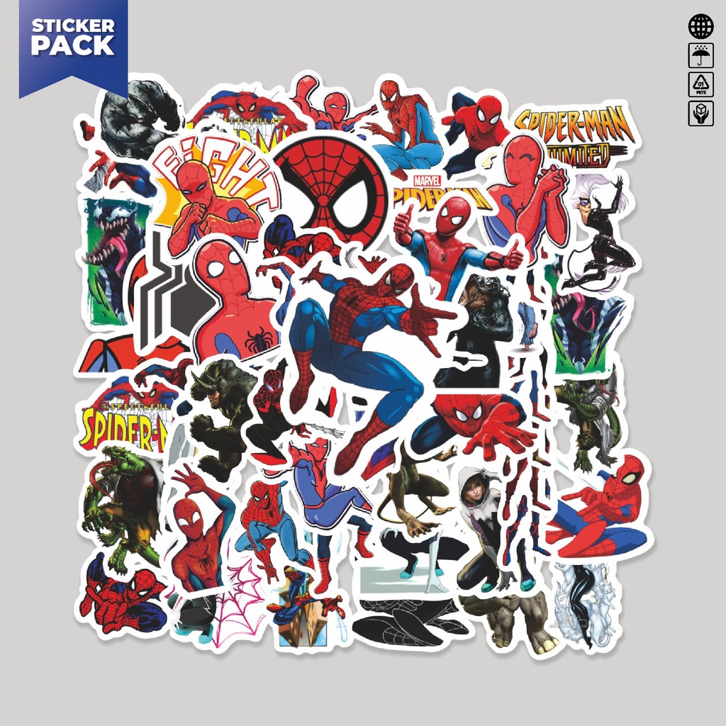Jual [100PCS]Stiker Pack Sticker Kartun Spider Man The Animated Series ...