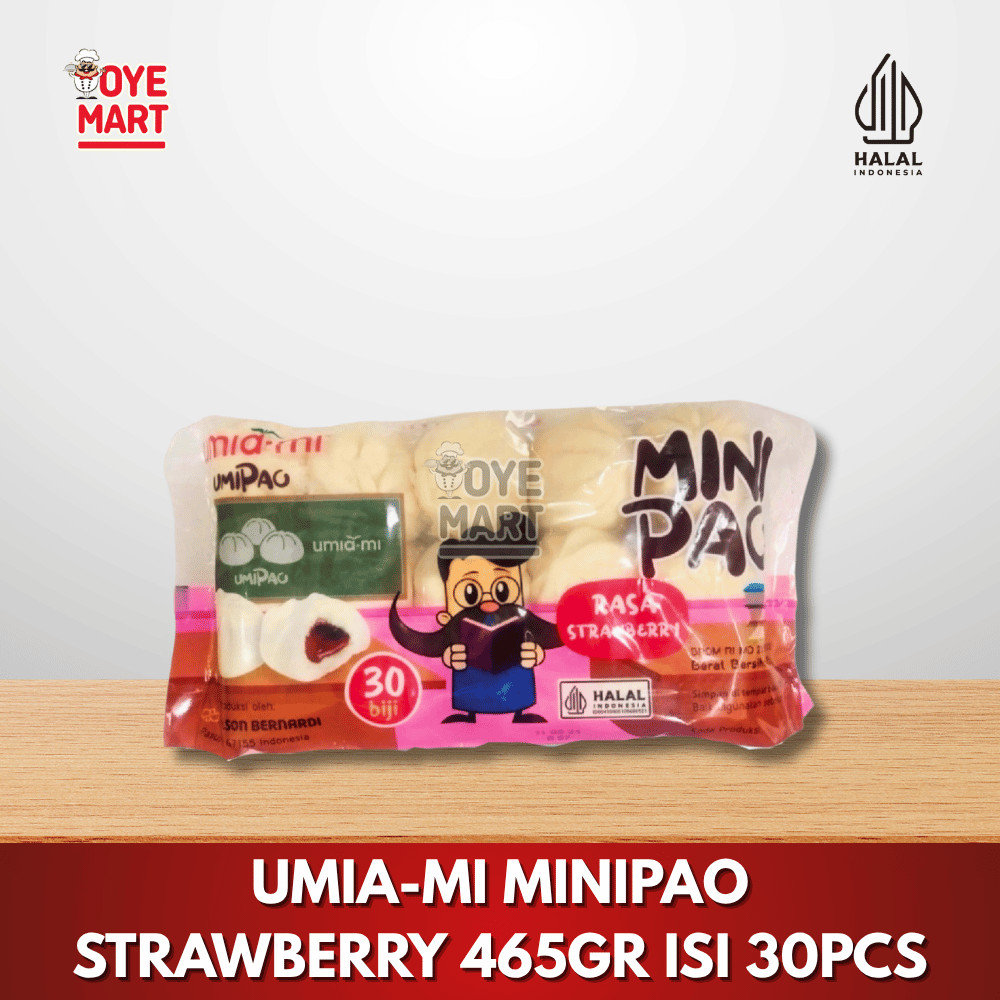 Jual UMIAMI MINIPAO STRAWBERRY 465GR ISI 30PCS | Shopee Indonesia