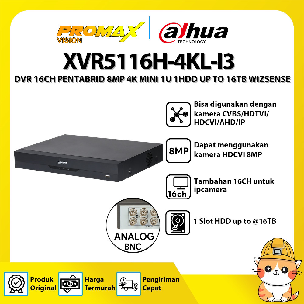DVR De 16 Canales 4k Marca Dahua Modelo DAHUA XVR5116H-4KL-I - View #11