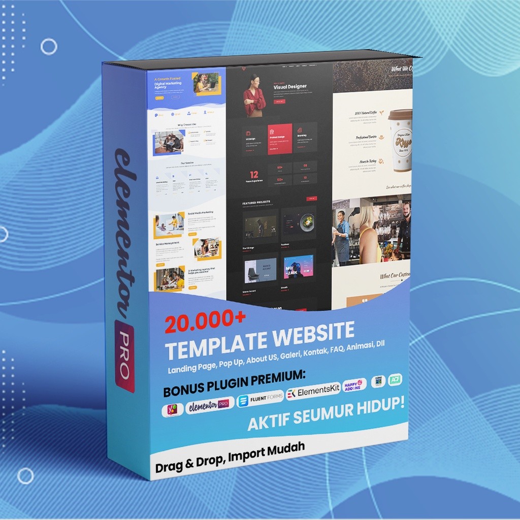 Jual Landing Page Premium 20.000++ Template Wordpress Elementor Pro ...