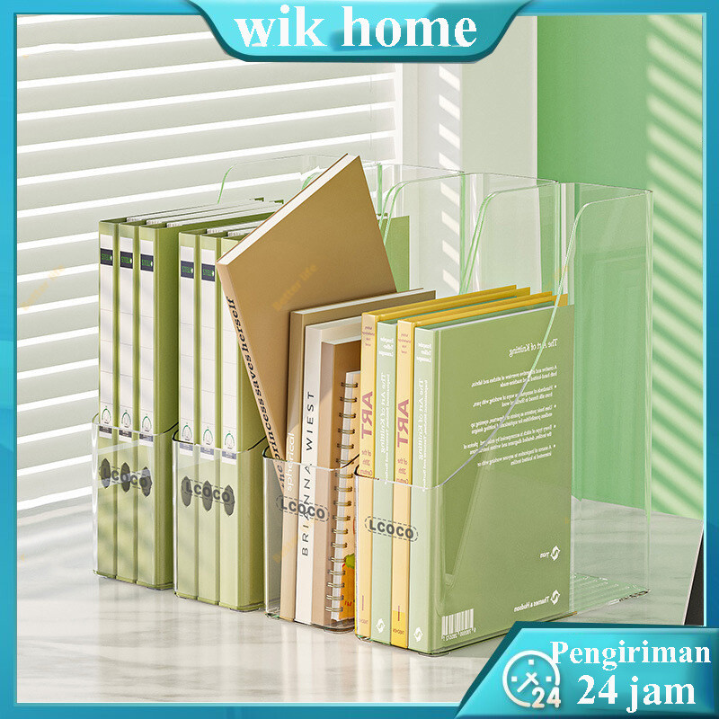 Jual Rak Buku Minimalis Aesthetic Tempat Buku Desktop Organizer File ...