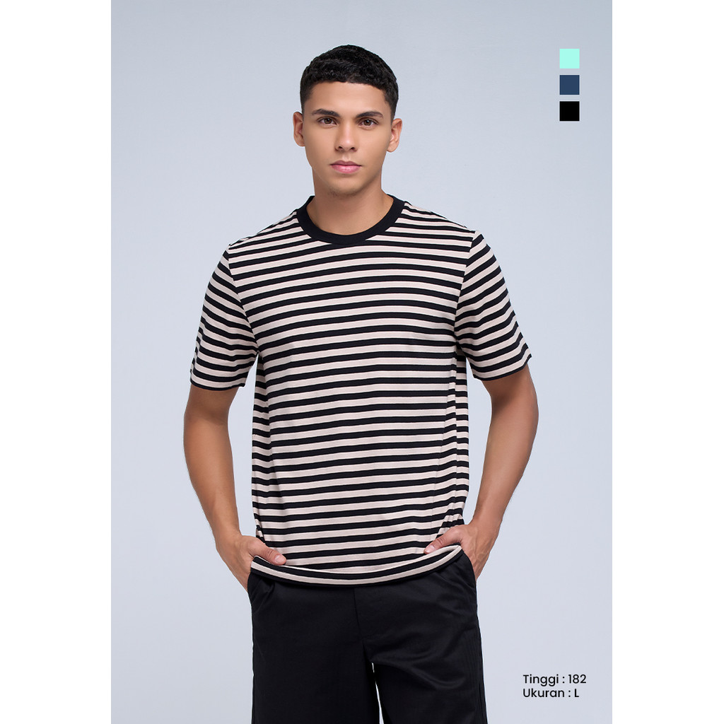MANZONE - Kaos Lengan Pendek Pria Vinley 01 Slim Fit - Black