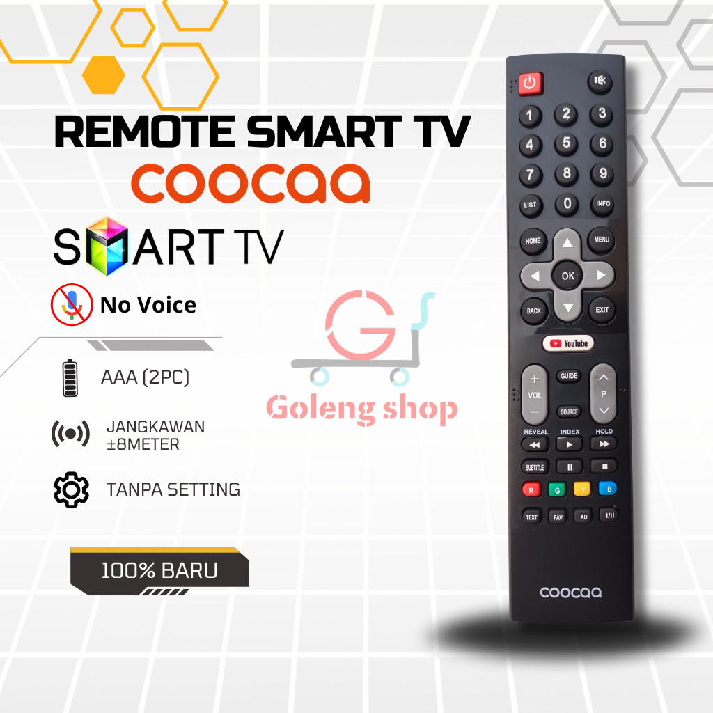 Jual REMOTE REMOT TV Coocaa Android Smart TV 32S5C 40S5C | Shopee Indonesia