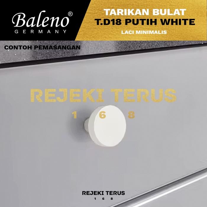 Jual Tarikan Knob White D18 Handle Putih Laci Minimalis Bulat Pentol ...